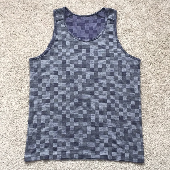 lululemon athletica Other - Lululemon men’s purple checkered tech tank sz lg
